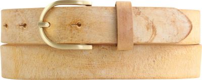 Damen-G�rtel aus weichem Vollrindleder mit goldener G�rtelschnalle 3,0 cm Senfgelb