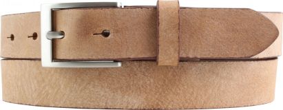 Herren-Gürtel aus weichem Vollrindleder 3,0 cm Cognac