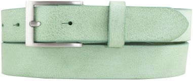 Herren-Gürtel aus weichem Vollrindleder 3,0 cm Mintgrün