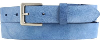 Gürtel aus weichem Vollrindleder 3,0 cm Blau