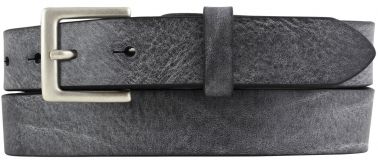 Gürtel aus weichem Vollrindleder 3,0 cm Schwarz