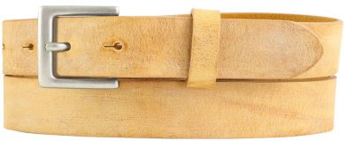 Gürtel aus weichem Vollrindleder 3,0 cm Senfgelb
