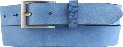 Kinder-Gürtel aus weichem Vollrindleder 3,0 cm Blau