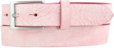 Kinder-Gürtel aus weichem Vollrindleder 3,0 cm Altrosa