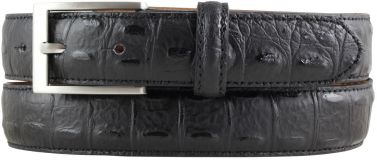 Gürtel mit Krokoprägung 3,0 cm Schwarz