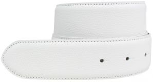 Gürtel aus Leder ohne Schließe 4,0 cm Weiß