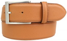 Herren-Gürtel aus Leder 4,0 cm Tabac