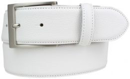 Herren-Gürtel aus Leder 4,0 cm Weiß