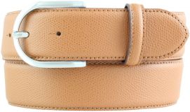 Damengürtel aus geprägtem Leder 4,0 cm Tabac