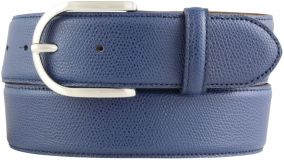 Damengürtel aus geprägtem Leder 4,0 cm Marine