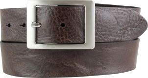 G�rtel aus Vollrindleder im Used-Look mit Doppel-Schlie�e 4,0 cm Chocolate