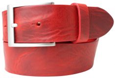 Gürtel aus Vollrindleder im Used-Look 4,0 cm Rot