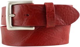Gürtel aus Vollrindleder im Used-Look 4,0 cm Rot