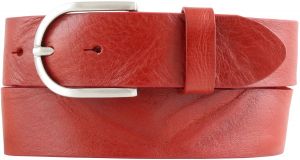 Dameng�rtel aus Vollrindleder im Used-Look 4,0 cm Rot