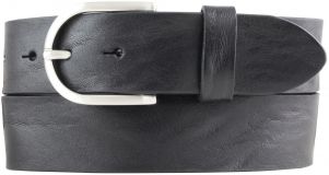 Dameng�rtel aus Vollrindleder im Used-Look 4,0 cm Schwarz