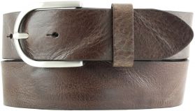 Dameng�rtel aus Vollrindleder im Used-Look 4,0 cm Chocolate