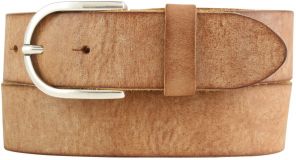 Damengürtel aus weichem Vollrindleder 4,0 cm Tabac