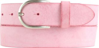 Damengürtel aus weichem Vollrindleder 4,0 cm Fuchsia