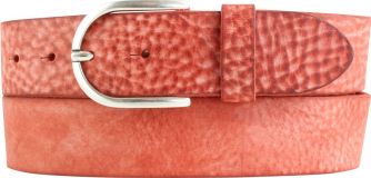 Damengürtel aus weichem Vollrindleder 4,0 cm Rot