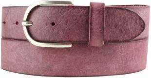 Damengürtel aus weichem Vollrindleder 4,0 cm Bordeaux