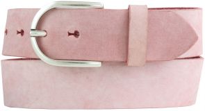 Damengürtel aus weichem Vollrindleder 4,0 cm Altrosa