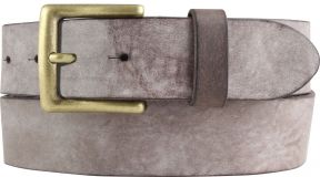 Gürtel aus weichem Vollrindleder mit altmessing Gürtelschnalle 4,0 cm Braun