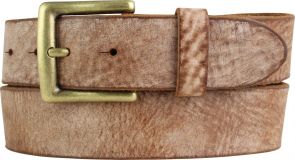 Gürtel aus weichem Vollrindleder mit altmessing Gürtelschnalle 4,0 cm Cognac