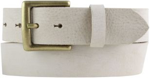 Gürtel aus weichem Vollrindleder mit altmessing Gürtelschnalle 4,0 cm Mist