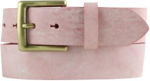 Gürtel aus weichem Vollrindleder mit altmessing Gürtelschnalle 4,0 cm Altrosa