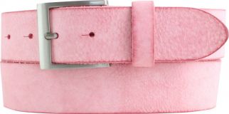 Herrengürtel aus weichem Vollrindleder mit Edelstahl-Gürtelschnalle 4,0 cm Fuchsia