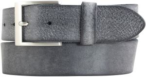 Herrengürtel aus weichem Vollrindleder mit Edelstahl-Gürtelschnalle 4,0 cm Schwarz