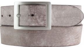 Gürtel aus weichem Vollrindleder mit Doppel-Schnalle 4,0 cm Braun