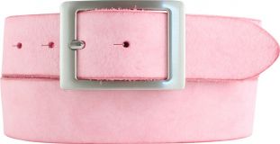 Gürtel aus weichem Vollrindleder mit Doppel-Schnalle 4,0 cm Fuchsia