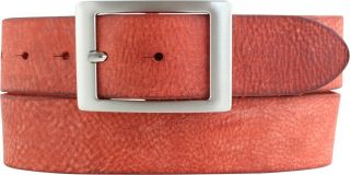 Gürtel aus weichem Vollrindleder mit Doppel-Schnalle 4,0 cm Rot