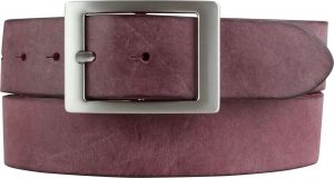 Gürtel aus weichem Vollrindleder mit Doppel-Schnalle 4,0 cm Bordeaux