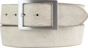 Gürtel aus weichem Vollrindleder mit Doppel-Schnalle 4,0 cm Mist