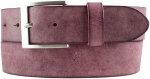 Herrengürtel aus weichem Vollrindleder 4,0 cm Bordeaux