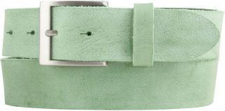 Herrengürtel aus weichem Vollrindleder 4,0 cm Mintgrün
