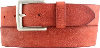 Gürtel aus weichem Vollrindleder 4,0 cm Rot