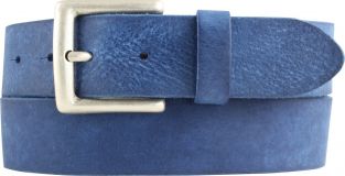Gürtel aus weichem Vollrindleder 4,0 cm Blau
