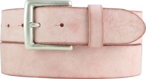 Gürtel aus weichem Vollrindleder 4,0 cm Altrosa