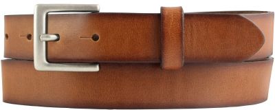 Gürtel aus Vollrindleder mit geschwärzten Kanten 3,0 cm Cognac