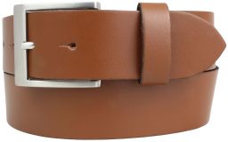 Gürtel aus Spaltleder 4,0 cm Cognac
