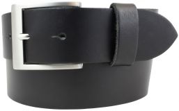 Gürtel aus Spaltleder 4,0 cm Schwarz