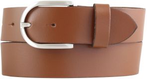 Damengürtel aus Spaltleder 4,0 cm Cognac
