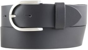 Damengürtel aus Spaltleder 4,0 cm Schwarz