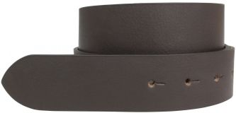 G�rtel aus Vollb�ffelleder ohne Schlie�e 4,0 cm Braun