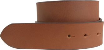 G�rtel aus Vollb�ffelleder ohne Schlie�e 4,0 cm Mittelbraun