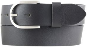 Damengürtel aus Vollbüffelleder 4,0 cm Schwarz