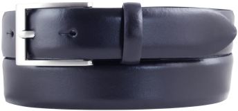 Gürtel aus glattem Leder 3,0 cm Marine